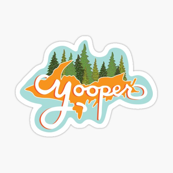 Yooper - Blue Orange Sticker