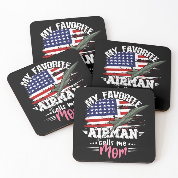Item preview, My Favorite Airman Calls Me Mom - Funny Vintage American Flag Mom 4th July Gift designed and sold by JUSTBEELEGANT.