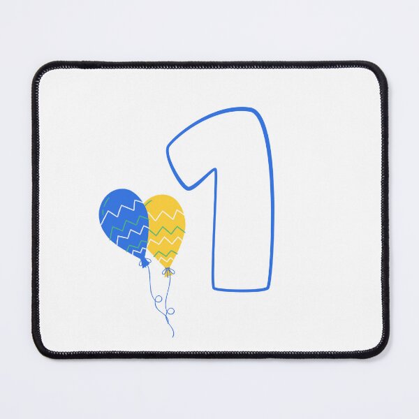 Item preview, 1st Birthday with Balloons designed and sold by UnicornTrinity.