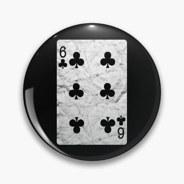 Item preview, Playing Cards 6 of Clubs (distressed design) designed and sold by siggyspatsky.