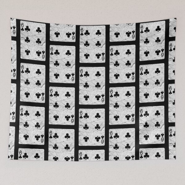 Item preview, Playing Cards 6 of Clubs (distressed design) designed and sold by siggyspatsky.