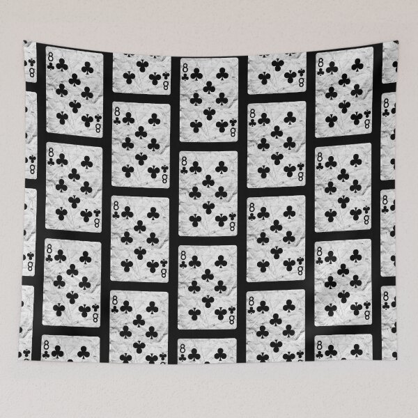 Item preview, Playing Cards 8 of Clubs (distressed design) designed and sold by siggyspatsky.