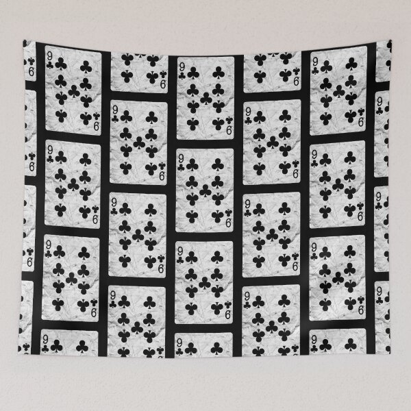 Item preview, Playing Cards 9 of Clubs (distressed design) designed and sold by siggyspatsky.