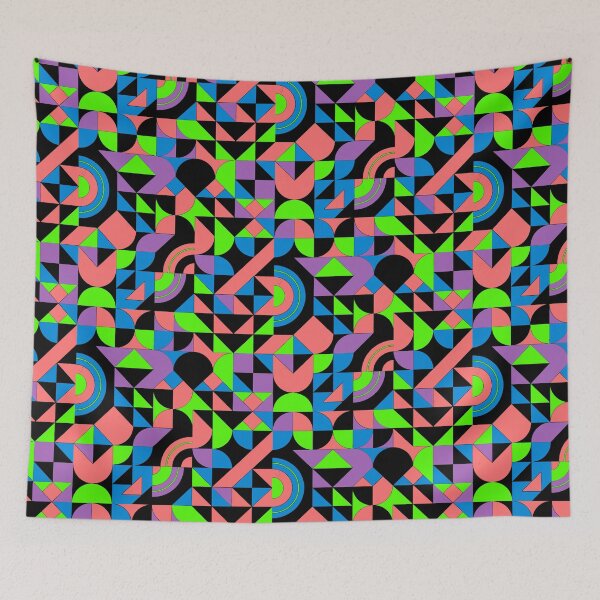 Item preview, geometric colorful patterns conceptual Art - Abstract Neo Geo graphic design designed and sold by Design Repo.
