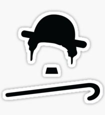 Chaplin with Cane Sticker