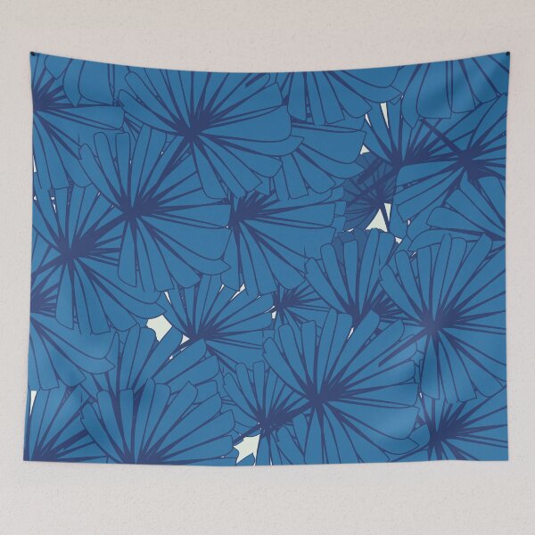 Item preview, Blue Saw Palmetto Tropical Leaves Pattern designed and sold by GraphicsClub.