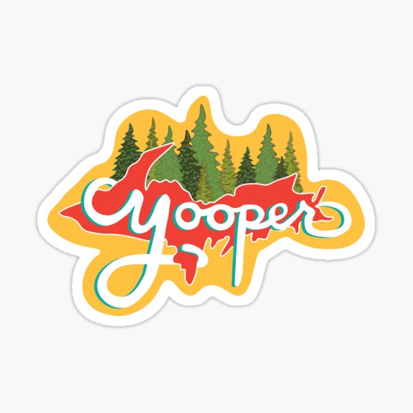 Yooper - Red and Yellow Sticker
