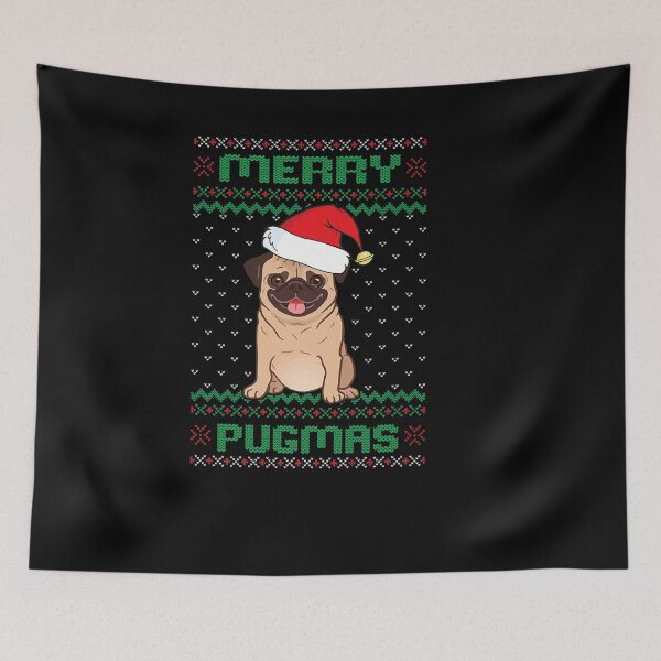 Item preview, MERRY PUGMAS PUG DOG SANTA HAT UGLY CHRISTMAS FUNNY QUOTE designed and sold by sobriowslen.