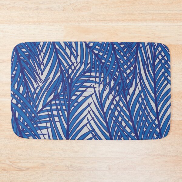 Item preview, Blue Areca Palm Leaves Pattern designed and sold by GraphicsClub.