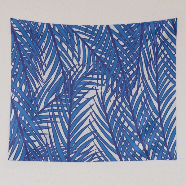 Item preview, Blue Areca Palm Leaves Pattern designed and sold by GraphicsClub.