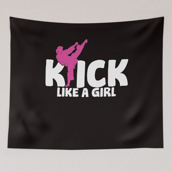 Item preview, Kickboxer Girl Fighter Kickboxing Martial Arts MMA Sports designed and sold by TomGiantDesigns.