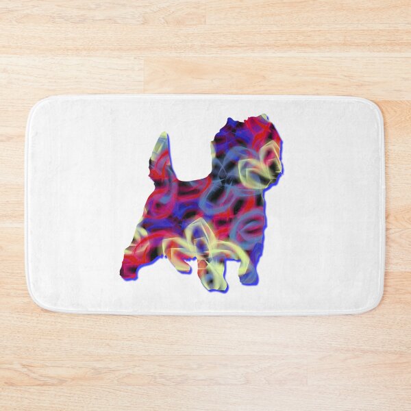 Item preview, I Love My Cairn Terrier Dog Neon Butterflies Silhouette  designed and sold by AMSonArt.