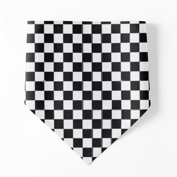 Box painted in a checkerboard Pet Bandana