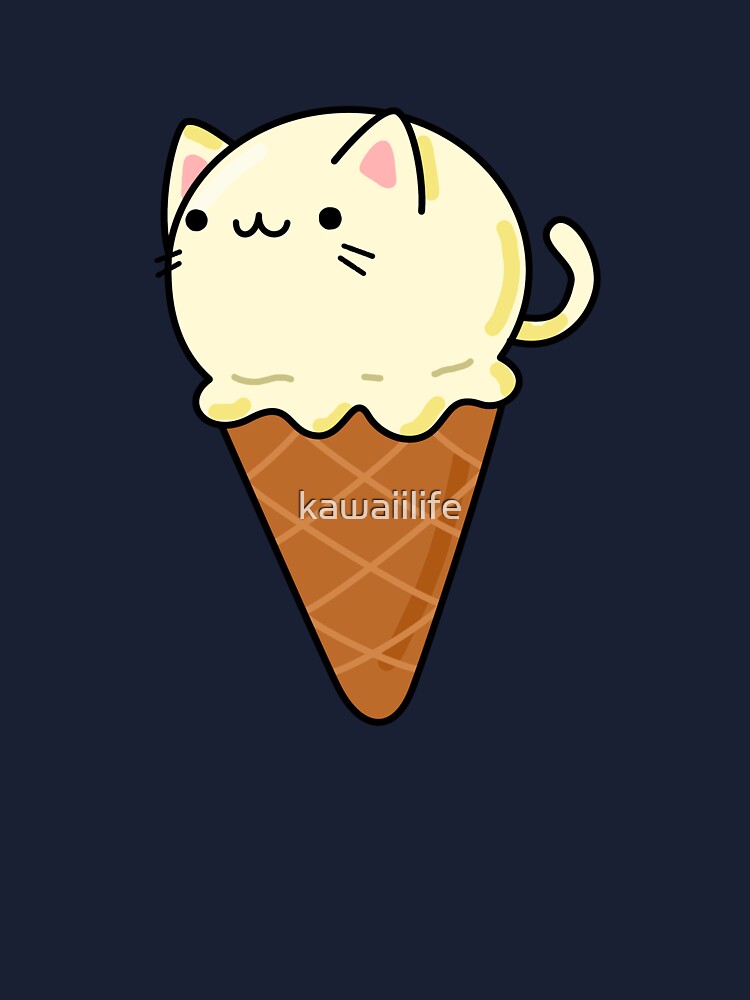 Kawaii Triple Scoop Ice Cream Cone by kawaiilife, Redbubble