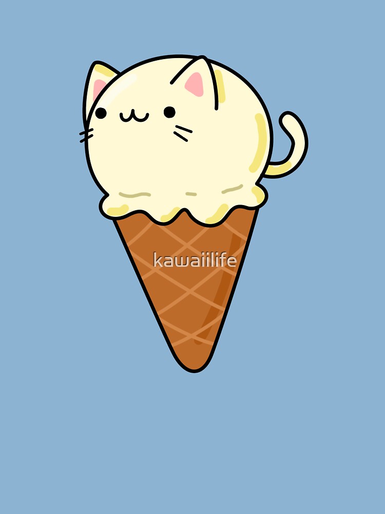 Kawaii Triple Scoop Ice Cream Cone by kawaiilife, Redbubble