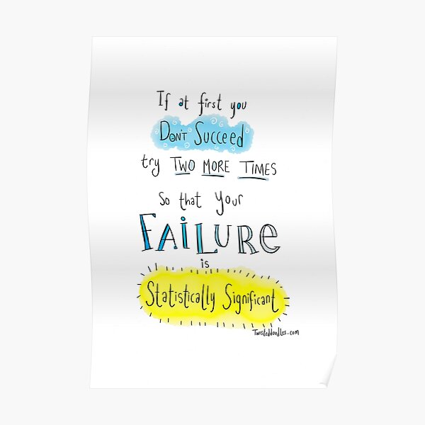 If at first you don't succeed.... THE SCIENCE VERSION. Poster