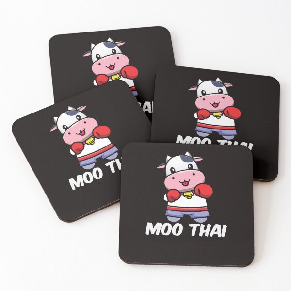 Item preview, Funny Muay Thai Cow Fighter MMA Martial Arts Kickboxing designed and sold by TomGiantDesigns.