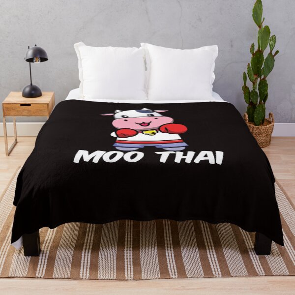 Item preview, Funny Muay Thai Cow Fighter MMA Martial Arts Kickboxing designed and sold by TomGiantDesigns.