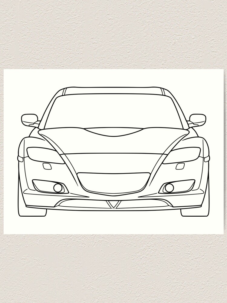 マツダ RX-8 デザインスケッチ　額縁入 NC-112 マツダRX-7/RX-8限定版画 直筆サイン額装○作家 平右ヱ門の通販