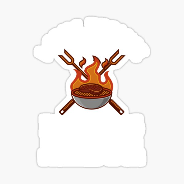 i grill because punching people is frowned upon grill bbq barbecue Sticker