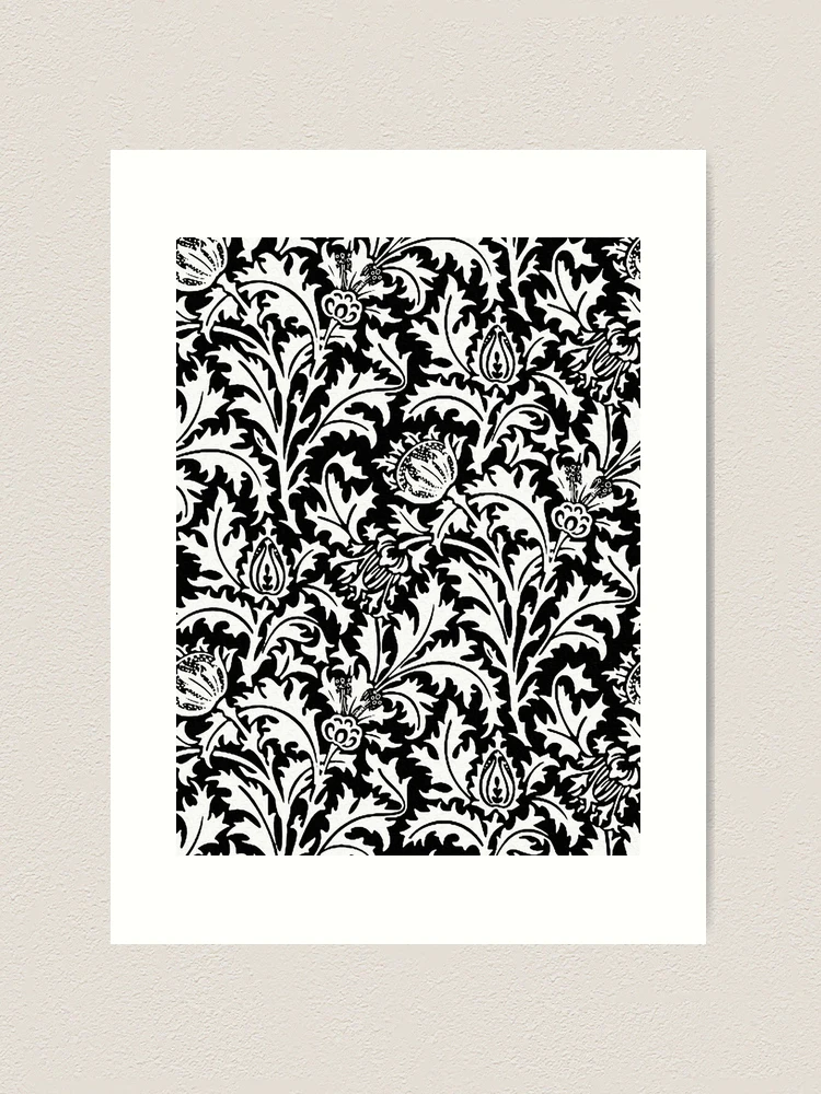 2体セットBlack morris White morris William Morris Black and White Exhibition Print Collection | 2x A3