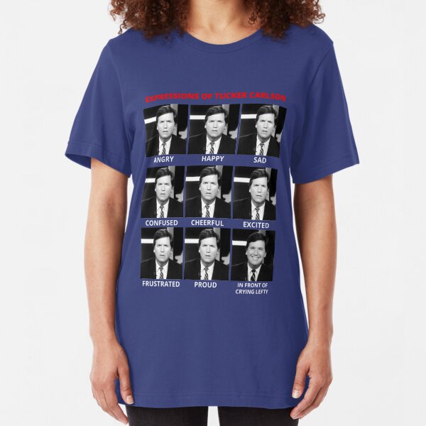The Expressions of Tucker Carlson Slim Fit T-Shirt