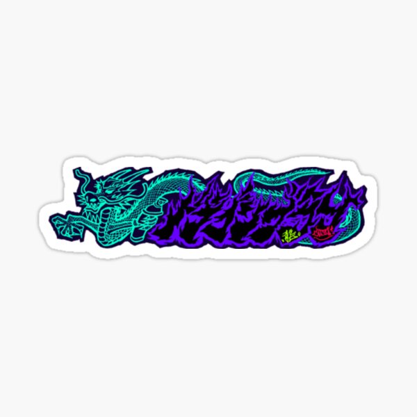 Vista previa del artículo con la obra «Jet Set Radio Graffiti Tag Dragon», diseñado y vendido por everything4eva.