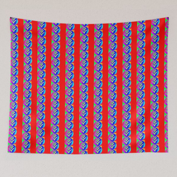 Item preview, Red blue striped, bright color palette designed and sold by lausn.