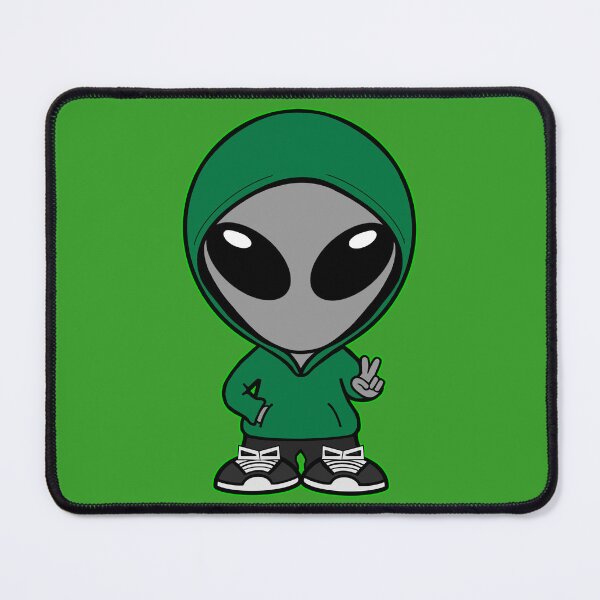 Item preview, Casual Clothed Gray Alien Holding Up "Peace" Hand Sign designed and sold by SpaceAlienTees.