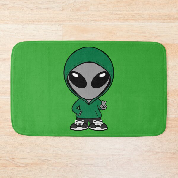 Item preview, Casual Clothed Gray Alien Holding Up "Peace" Hand Sign designed and sold by SpaceAlienTees.