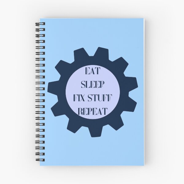 Item preview, Eat sleep fix stuff repeat mechanical gear wheel designed and sold by Randa Ranmania.