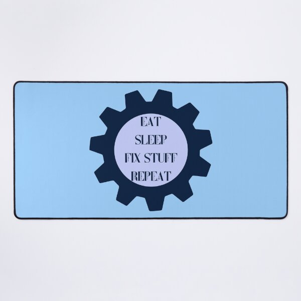 Item preview, Eat sleep fix stuff repeat mechanical gear wheel designed and sold by Randa Ranmania.