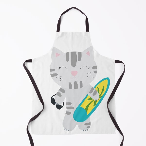 Item preview, Summer Surfer Cat Cartoon designed and sold by de-creartique.