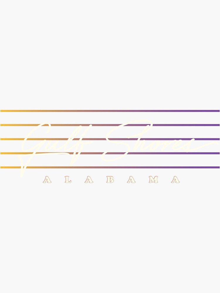 "Gulf Shores Sweatshirt Retro Style Alabama " Sticker for Sale by GaCon