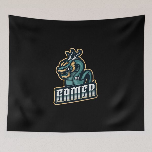 Item preview, Gamer with Cartoonish Representation of Dragon designed and sold by PRIVARSHU.