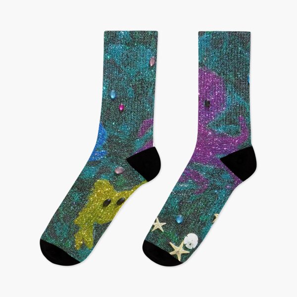 Item preview, Black Canvas with Glitter Animals of the Sea designed and sold by TinaWakefield.