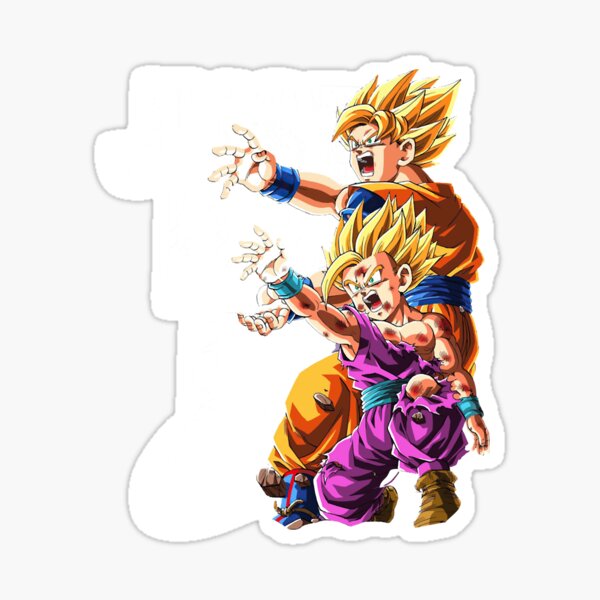 Dragonball Z Goku und Gohan Kamehameha tun es einfach Sticker