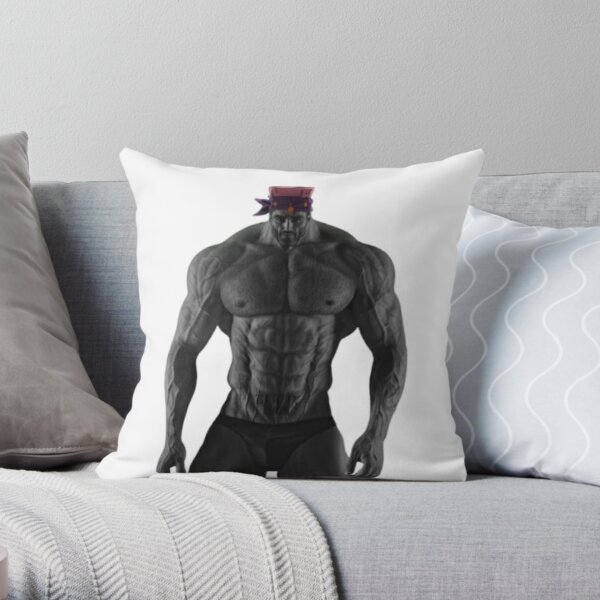 Gigachad Gym Meme Giga Chad Fitness Alpha Male Bodybuilder  Throw Pillow, 16x16, Multicolor : Home & Kitchen