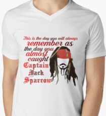 Captain Jack Sparrow Men's V-Neck T-Shirt