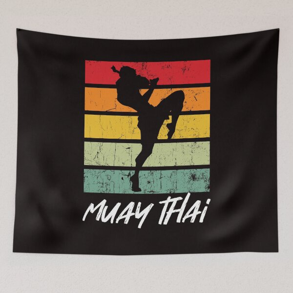 Item preview, Retro Muay Thai Vintage MMA Martial Arts Thailand Boxing designed and sold by TomGiantDesigns.