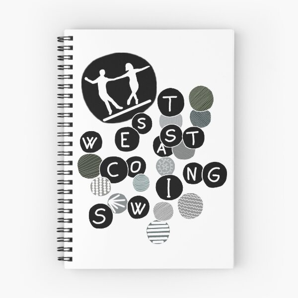 Item preview, West Coast Swing in circles white silhouette designed and sold by HKathPrint.