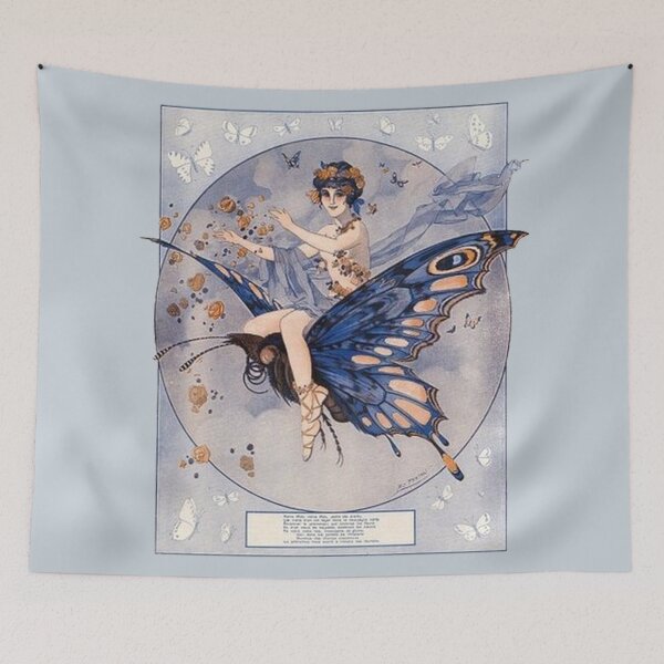Item preview, La Vie Parisienne - French woman on butterfly poster Vintage & Retro  designed and sold by OutfitCustoms1.