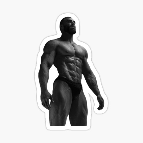 Giga Chad meme  Sticker for Sale by zaklawson24