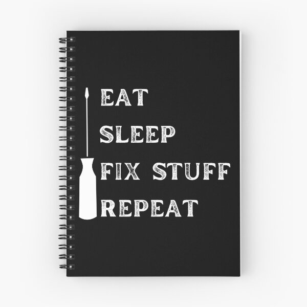 Item preview, Eat sleep fix stuff repeat funny mechanical tools designed and sold by Randa Ranmania.