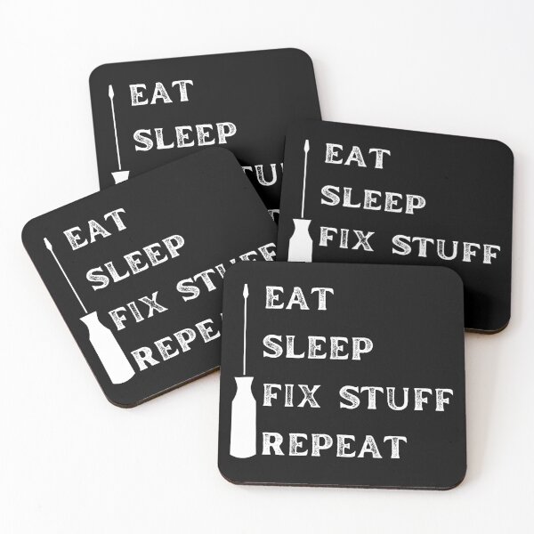 Item preview, Eat sleep fix stuff repeat funny mechanical tools designed and sold by Randa Ranmania.