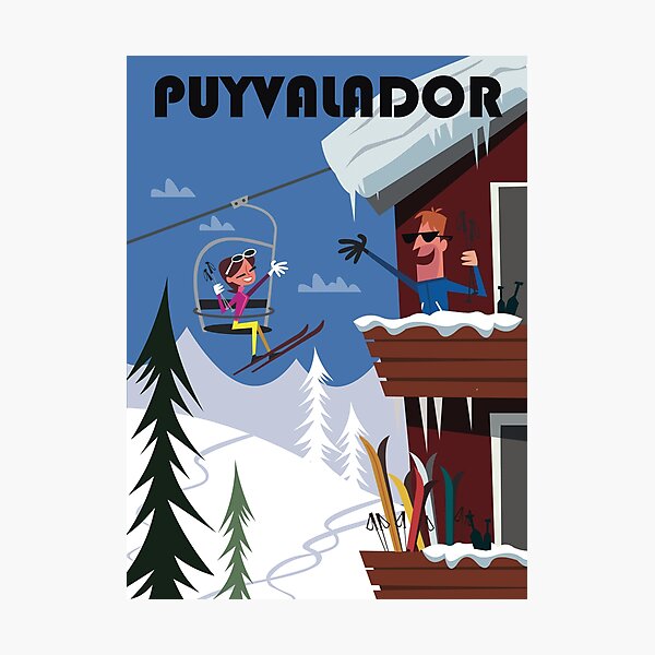 Item preview, Puyvalador ski poster designed and sold by GAGodel.