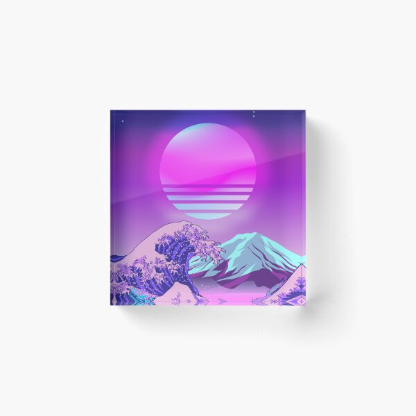 Item preview, Great Wave off Kanagawa Synthwave designed and sold by Ilhamqrov.