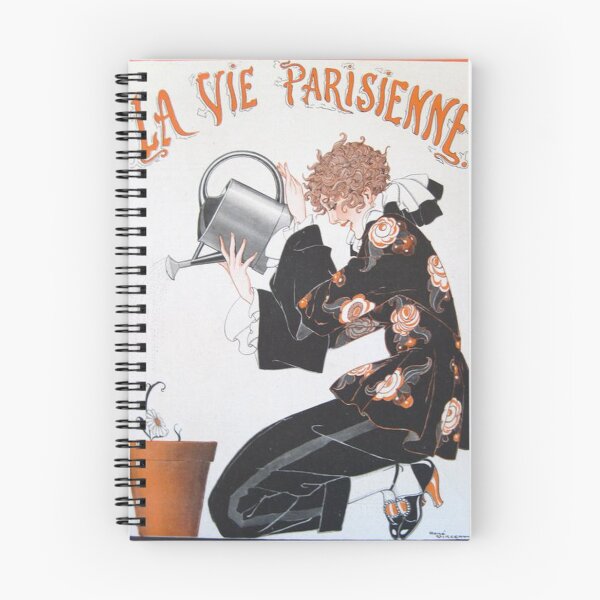 Item preview, La Vie Parisienne - French woman watering plant poster Vintage & Retro  designed and sold by OutfitCustoms1.