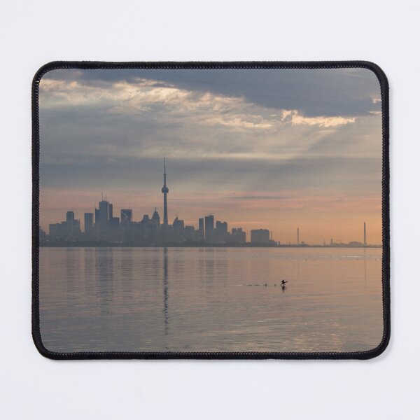 Item preview, Cormorant Lift-off - Toronto Distinctive Skyline with God Rays designed and sold by Georgia Mizuleva.