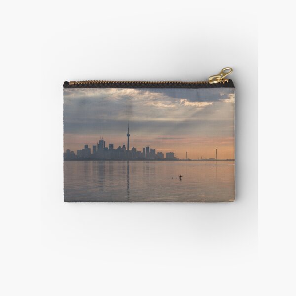 Item preview, Cormorant Lift-off - Toronto Distinctive Skyline with God Rays designed and sold by Georgia Mizuleva.